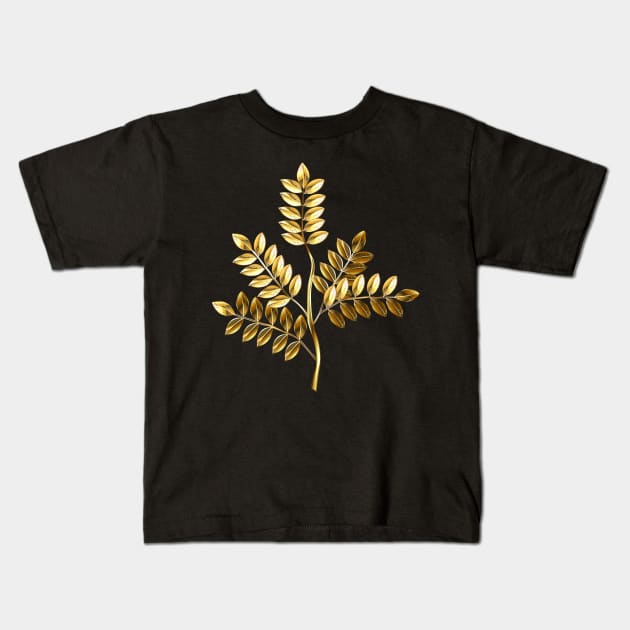 Golden Twig Kids T-Shirt by Blackmoon9